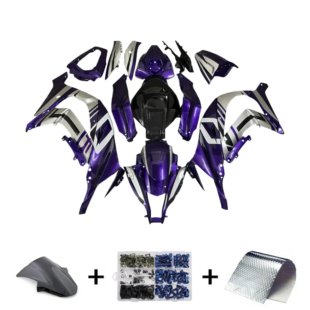 Injeksjon Fairing Kit karosseri plast ABS Fit Kawasaki ZX10R 2011-2015