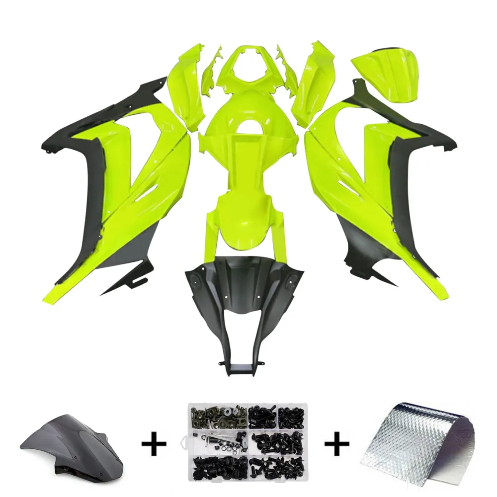 Injeksjon Fairing Kit karosseri plast ABS Fit Kawasaki ZX10R 2011-2015