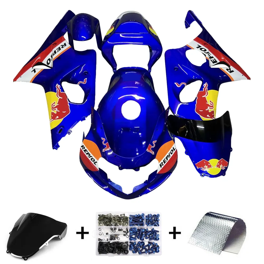 Injeksjon Fairing Kit karosseri plast abs suzuki gsxr1000 2000-2002 k1 k2