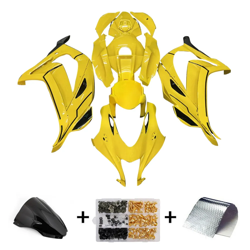 Injeksjon Fairing Kit karosseri plast ABS Fit Kawasaki ZX10R 2016-2020