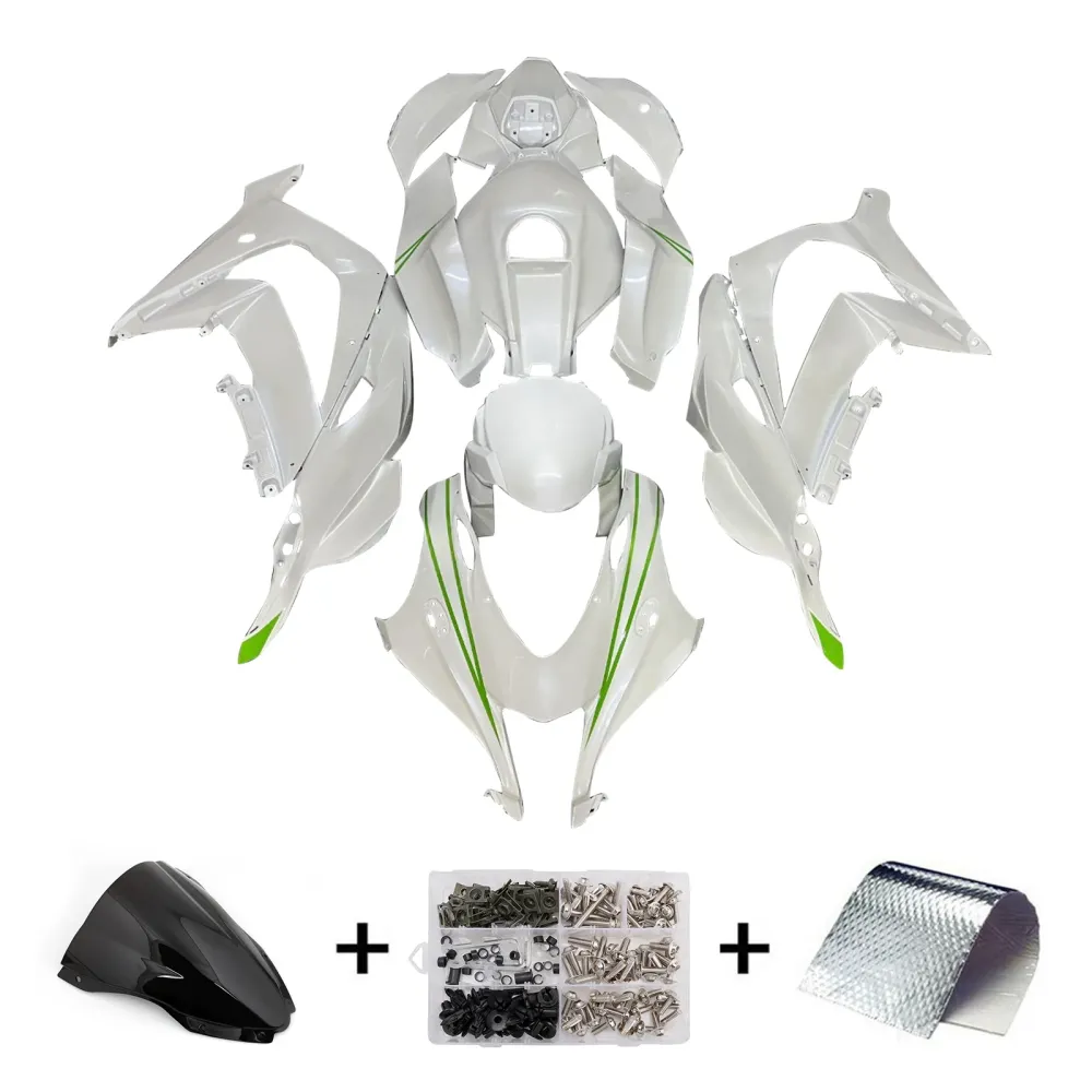 Injeksjon Fairing Kit karosseri plast ABS Fit Kawasaki ZX10R 2016-2020