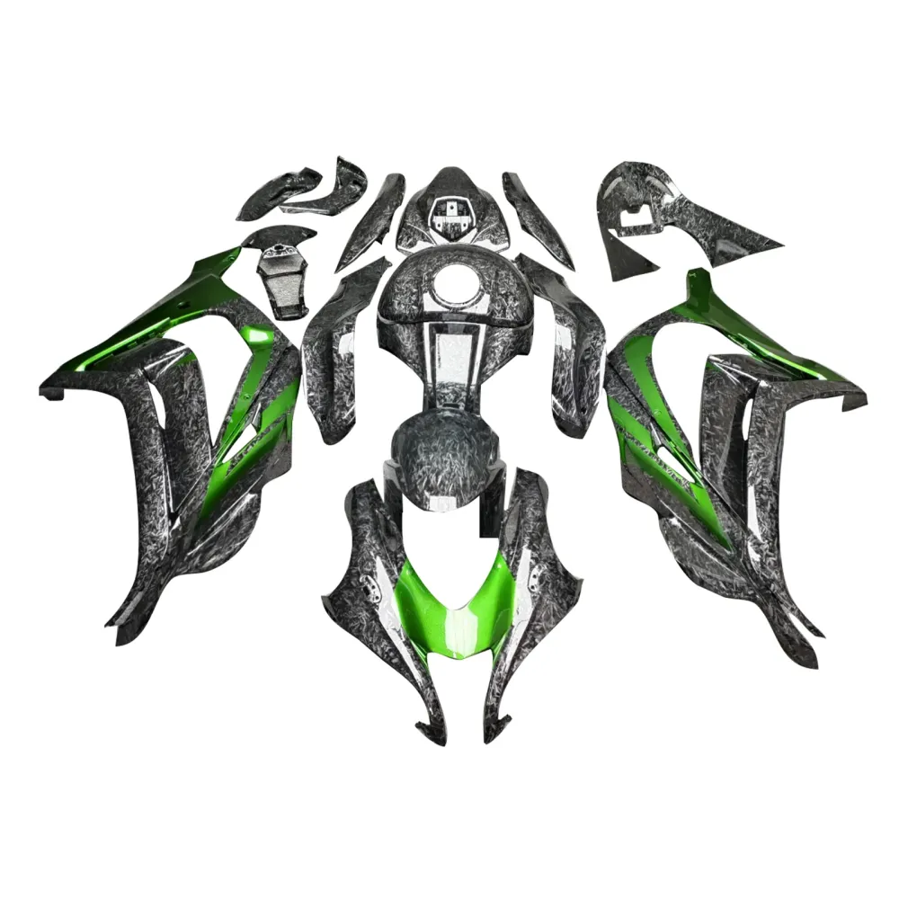Injeksjon Fairing Kit karosseri plast ABS Fit Kawasaki ZX10R 2016-2020