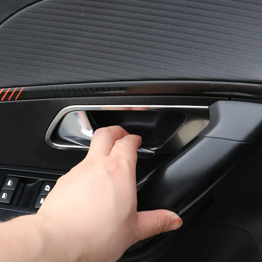 Inner Door Handle Decorative Frame Cover Peugeot 2008 Stainless Steel Finish