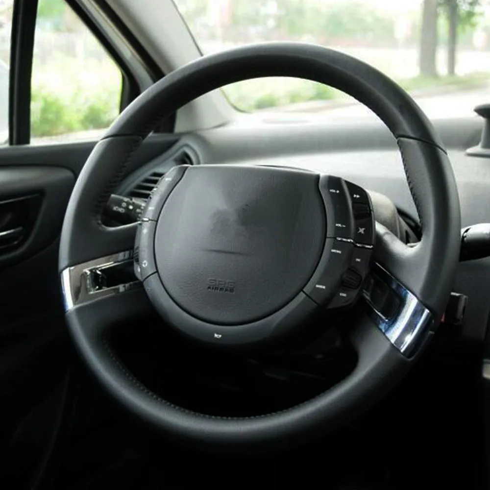 Inner Steering Wheel Trim Frame Citroen C-Quatre 2012 ABS Chrome Plating Finish