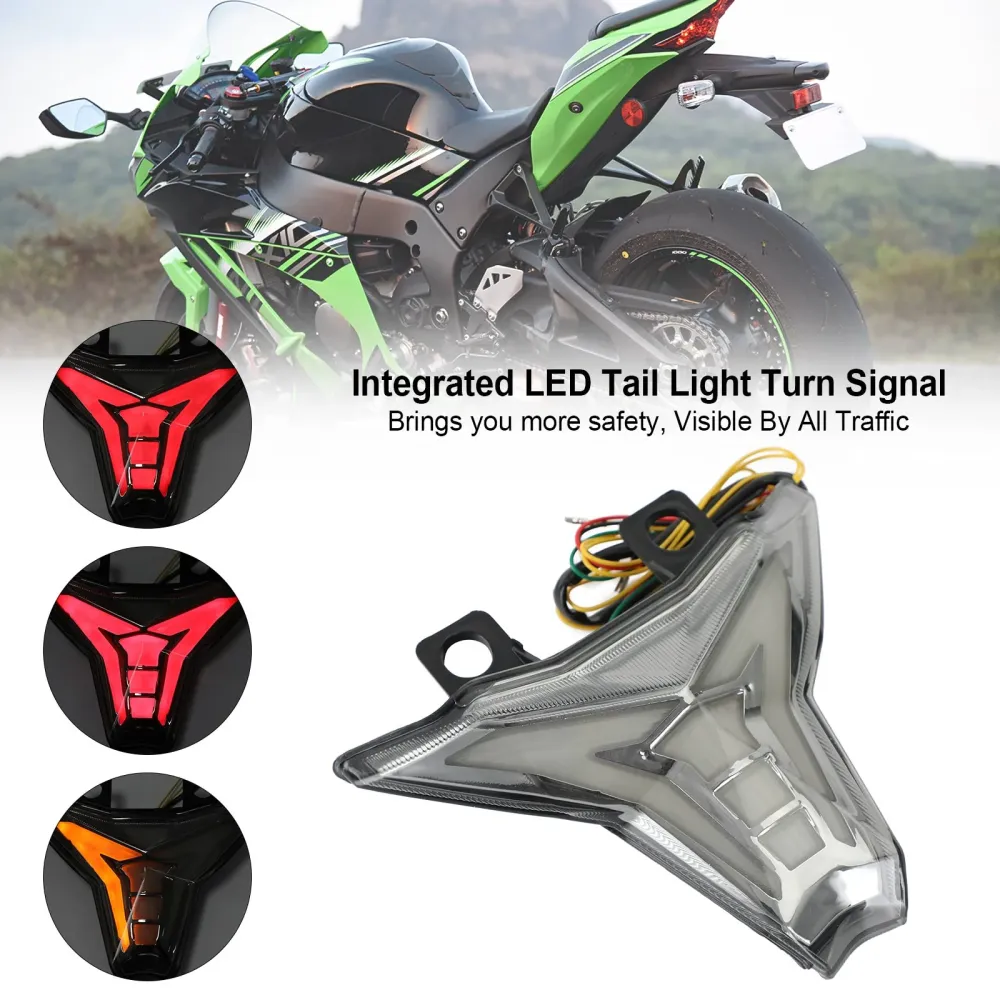 Integrert baklys blinklys Kawasaki Ninja ZX10R Z1000 2013-2022 generisk