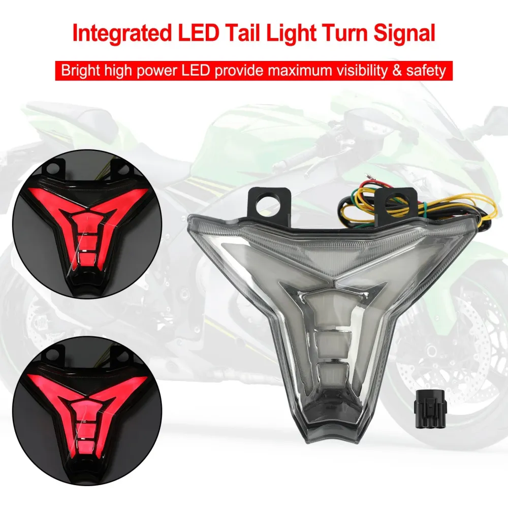 Integrert baklys blinklys Kawasaki Ninja ZX10R Z1000 2013-2022 generisk
