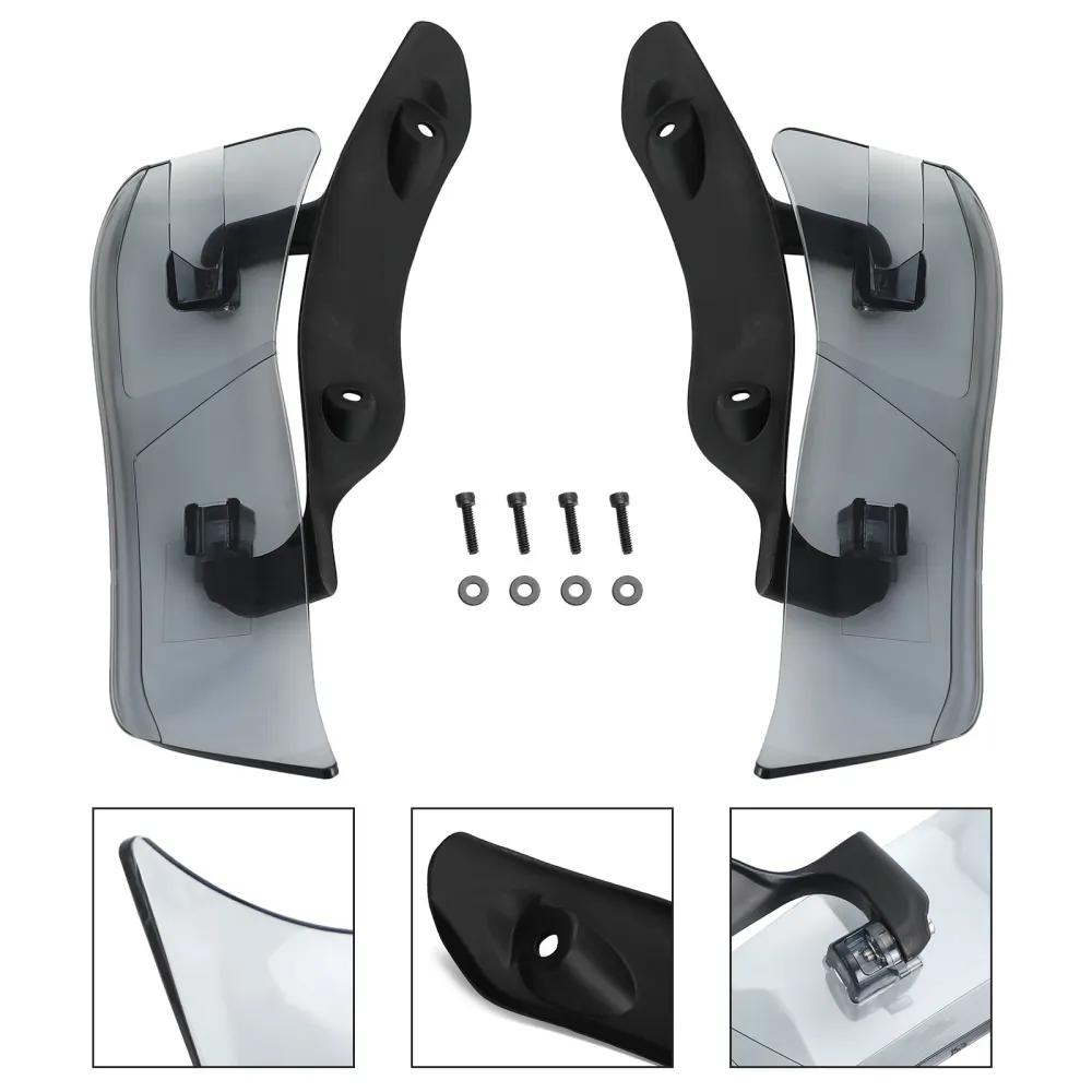 Justerbar øvre fairing Side Wind Air Deflektor Road Glide 2015-2020 Røyk