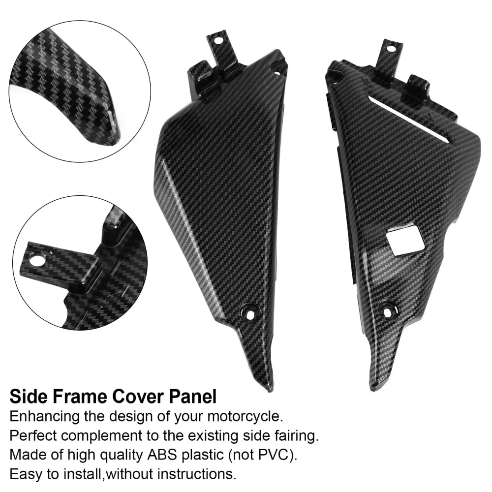 Karbon sidestamme dekselpanel Fairing Cowl Kawasaki Z650 Ninja 650 2017-2020 Generisk