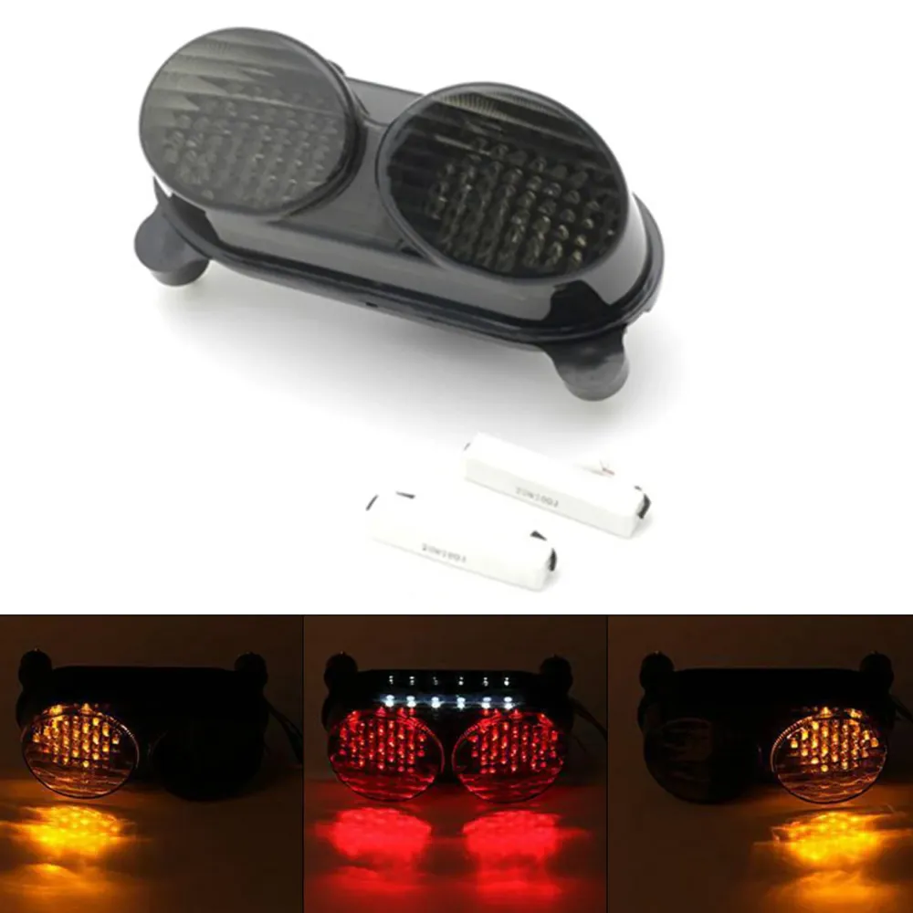 Kawasaki ZX6R ZX9R ZX900 ZZR600 Integrert LED baklys blinklys Røyk generisk