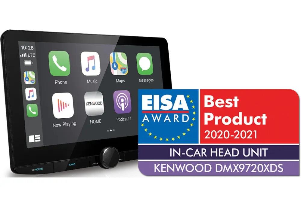 Kenwood DMX9720XDS Multimediaafspiller m. Trådløs Apple CarPlay (10.1")