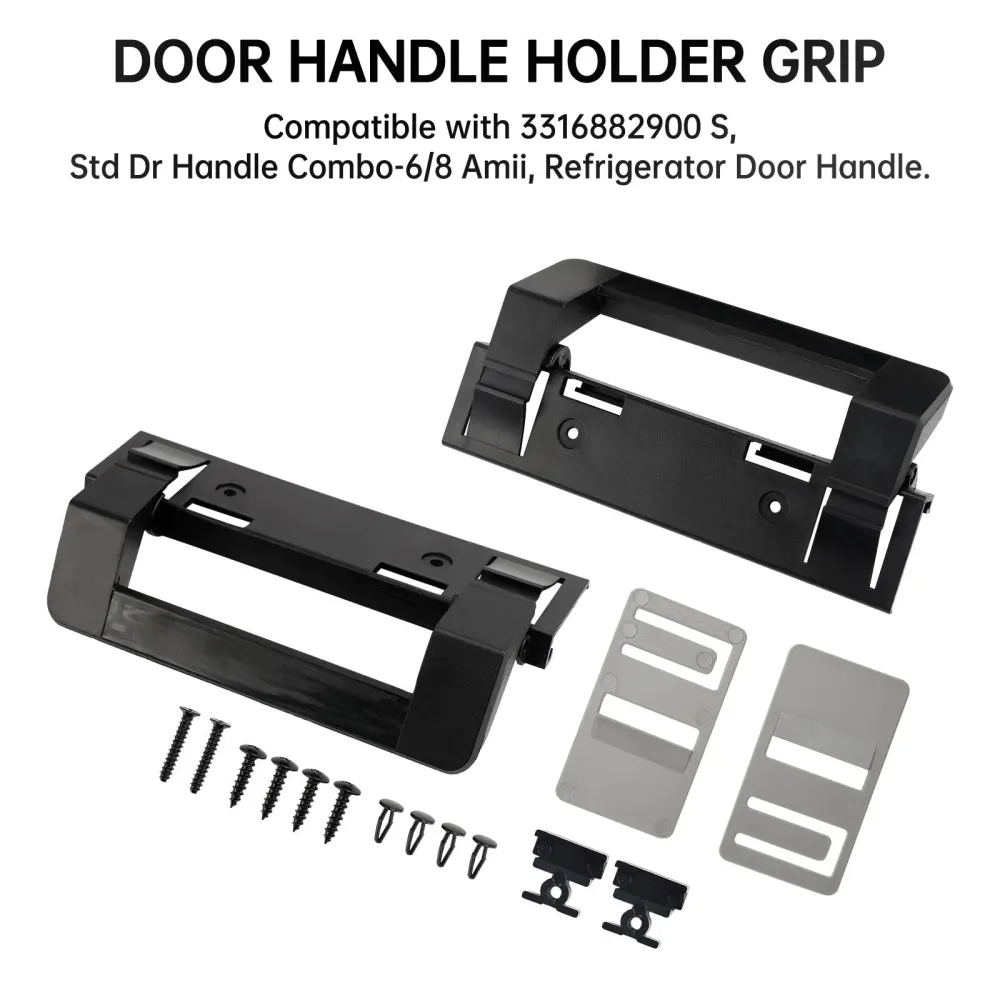 2 × RV kjøleskap Dørhåndtakholder GREP Svart maskinvare dometisk 3316882900