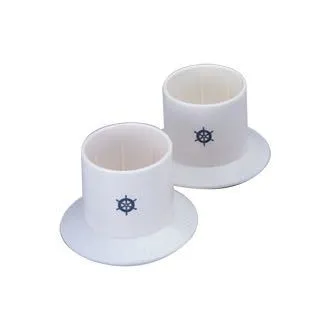 Kopp/flaskeholder med sugekopp, 2 stk, Hvit, Ø 75 mm, 110 mm, 70 mm