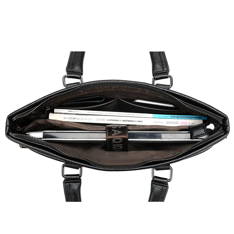 Large-Capacity PU Leather Crossbody Handbag Business and Everyday Use, Durable Polyester Lining