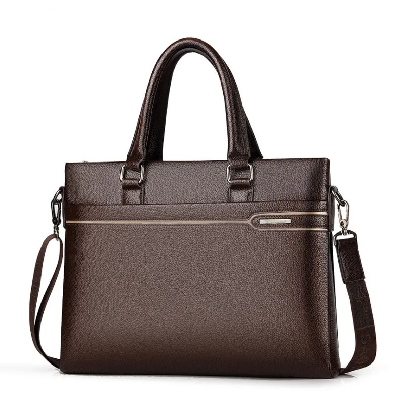 Large-Capacity PU Leather Crossbody Handbag Business and Everyday Use, Durable Polyester Lining