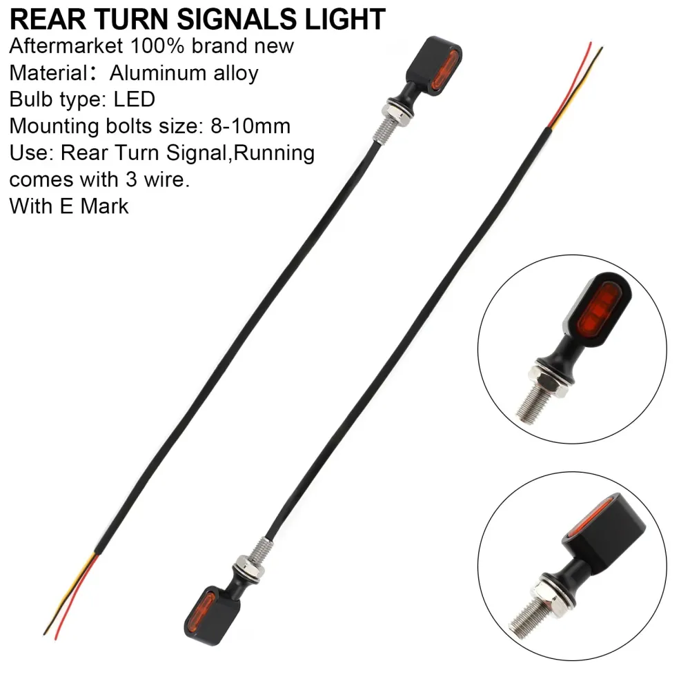 LED bakre mini blinklysindikator Sportster Touring Dyna Softail