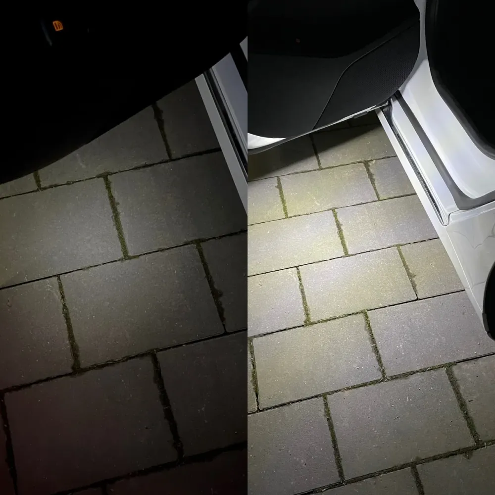 LED-lys sett med 2 Tesla Model S, 3, X og Y; Innstigningslys og bagasjeromslys