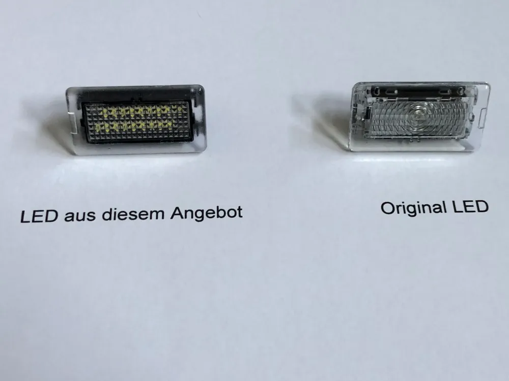 LED-lys sett med 2 Tesla Model S, 3, X og Y; Innstigningslys og bagasjeromslys