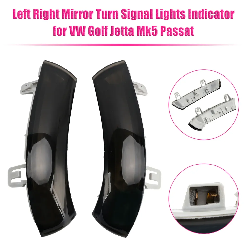 Left Right Mirror Turn Signal Lights Indicator VW Golf Jetta Mk5 Passat