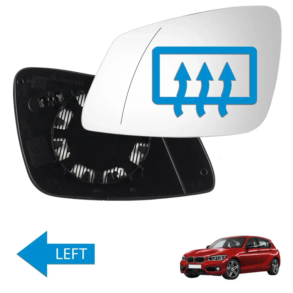 Left Wing Mirror Glass Heated Convex Replacement BMW 1 Series F20/F21 And 3 Series F30/F31, 180x120mm