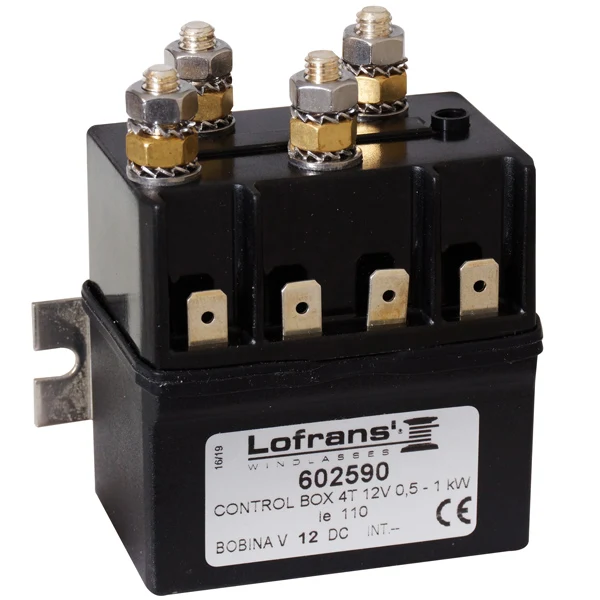 Lofrans, reléboks 4-polet motor, IP67, 12V, 500-700W