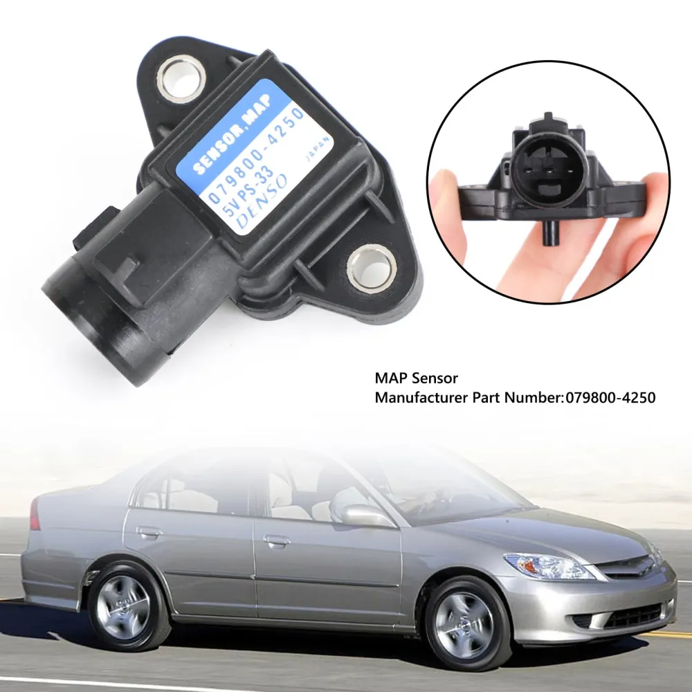 Luftinntakstrykk Sensor Map Sensor 079800-3000 Honda Civic Accord Generic