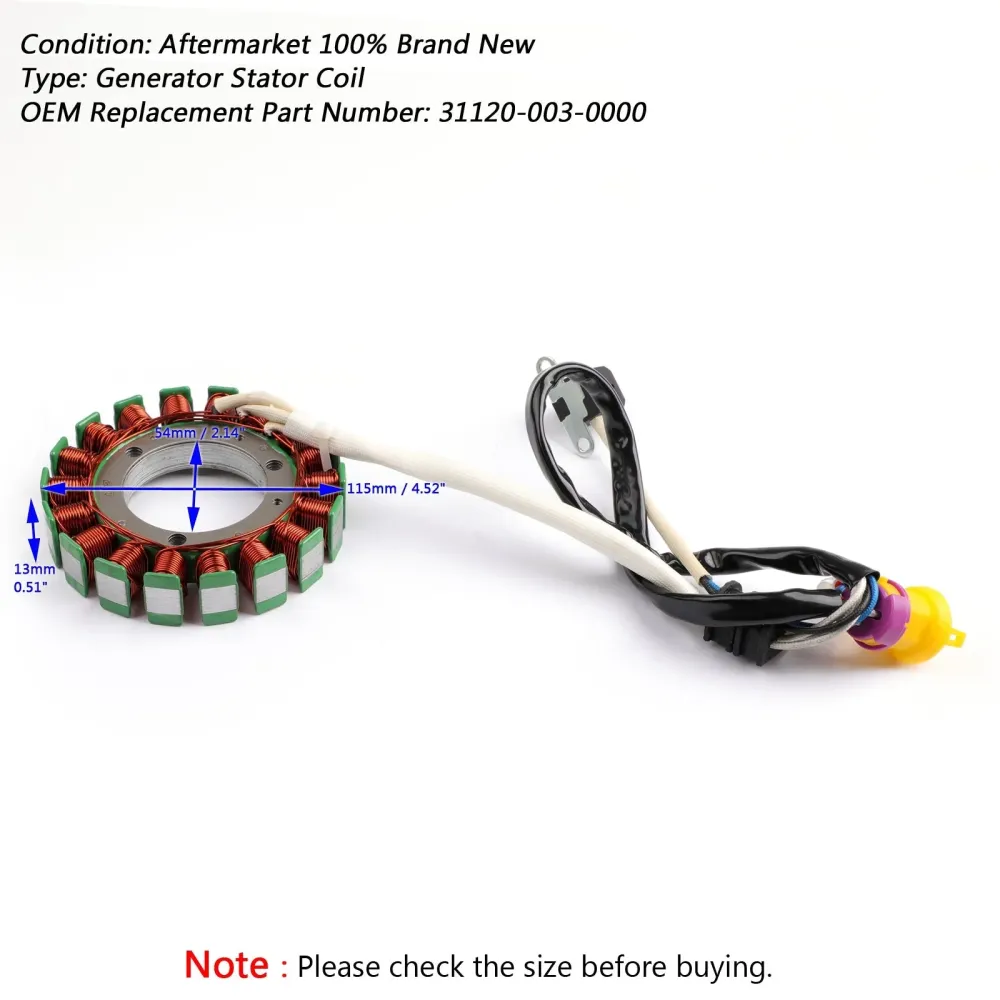 Magneto Generator Stator Coil Hisun 400 UTV Coleman Massimo Yardsport Qlink Generic