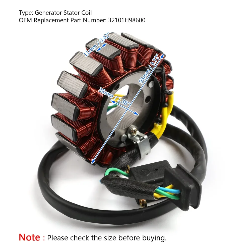 Magneto Generator Stator Coil Hyosung GV250 2012-2015 GT250 GT250R 2010-2018 Generisk