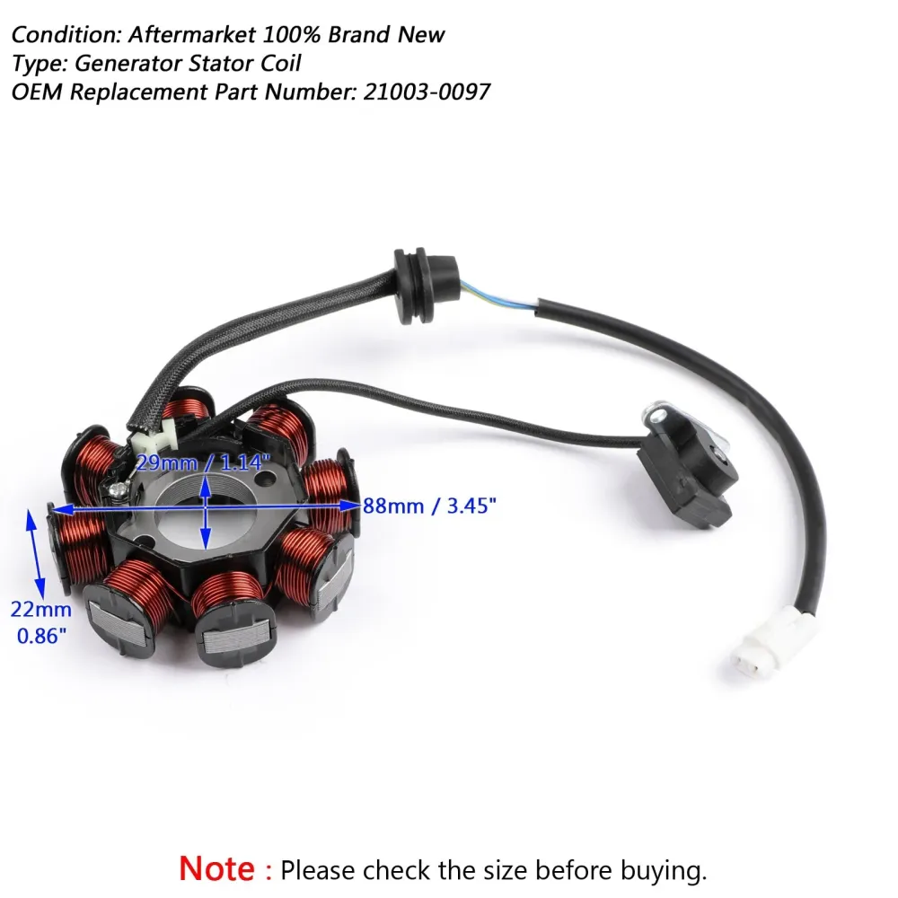 Magneto Generator Stator Coil Kawasaki KLX110 KLX110L 2010-2018 21003-0097 Generisk