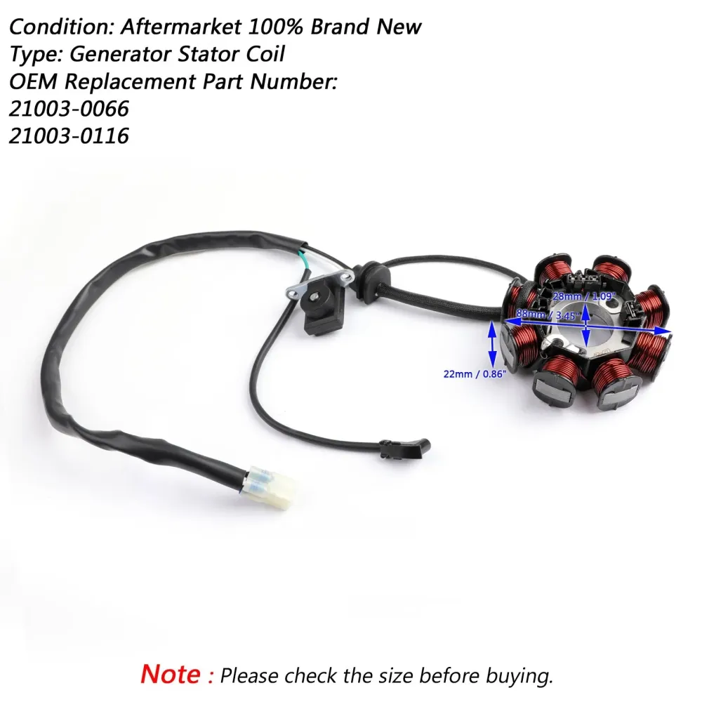 Magneto Generator Stator Coil Kawasaki KLX125S KLX150S KLX140 L G 08-18 Generisk