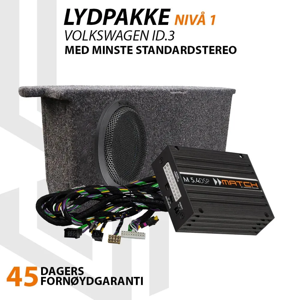 Match Lydoppgraderingspakke Volkswagen ID.3 - Nivå 1