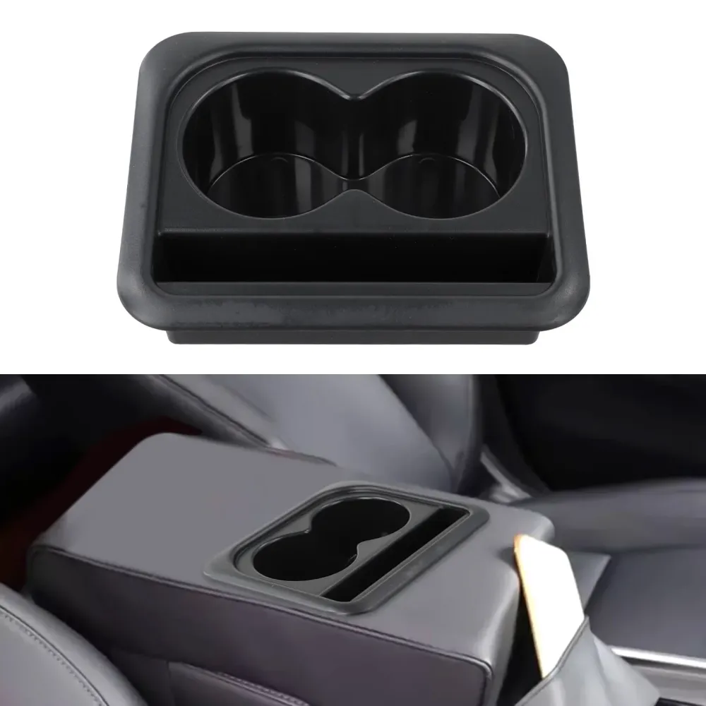 Matte ABS Car Armrest Box Pad Cup Holder, Multifunctional Car Accessories