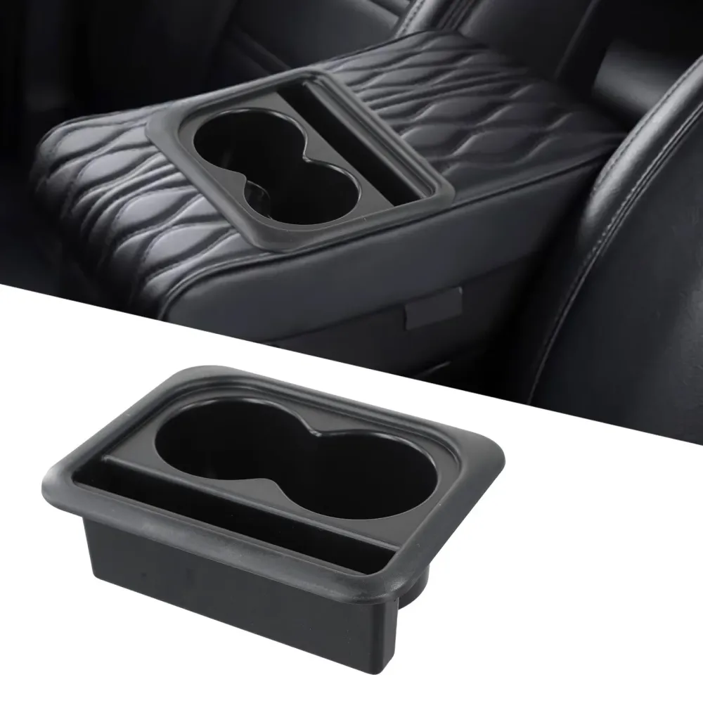 Matte ABS Car Armrest Box Pad Cup Holder, Multifunctional Car Accessories