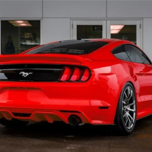 MBRP 15-18 Ford Mustang EcoBoost 2.3L Black 3in Cat Back Dual Split Rear Exit (Street Version)