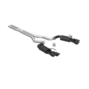 MBRP 2024 Ford Mustang GT 5.0L 3in Cat-Back Dual Split Rear - Quad Black Tips