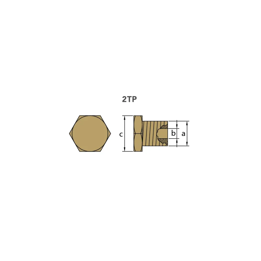 Messingplugg Caterpillar, Motor, 116-7011, Kun Plugg, 02021/1TP