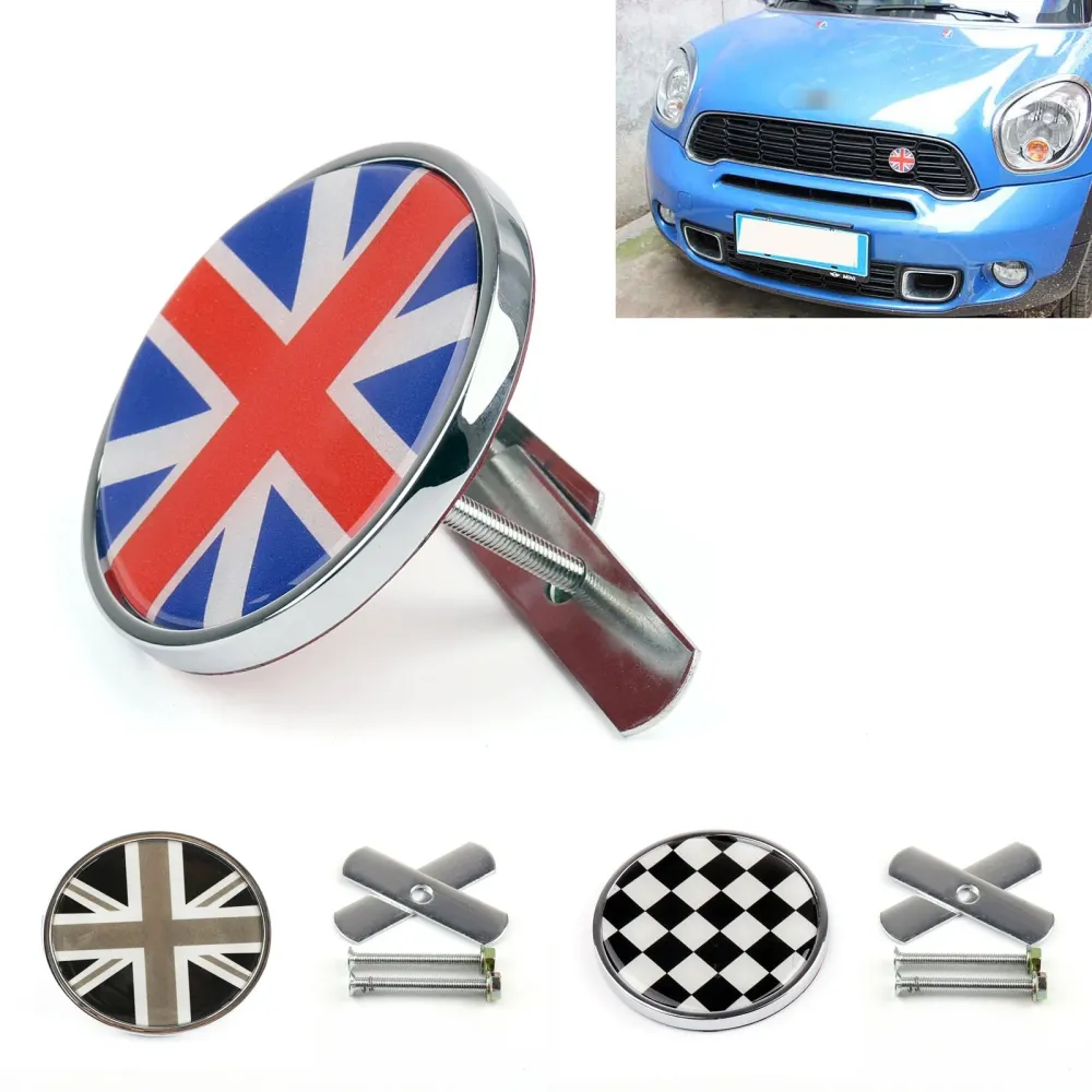 Metal Front Grill Badge m/ holder Mini Cooper R50 R55 R56 R57 R58 R60 Generisk