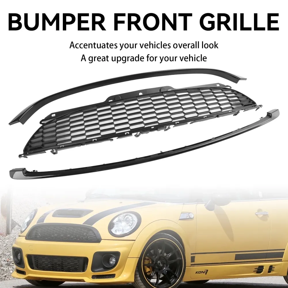 MINI R58 Cooper S & JCW 2-dørs coupé 2011-2015 3 stk. blank sort frontgrill