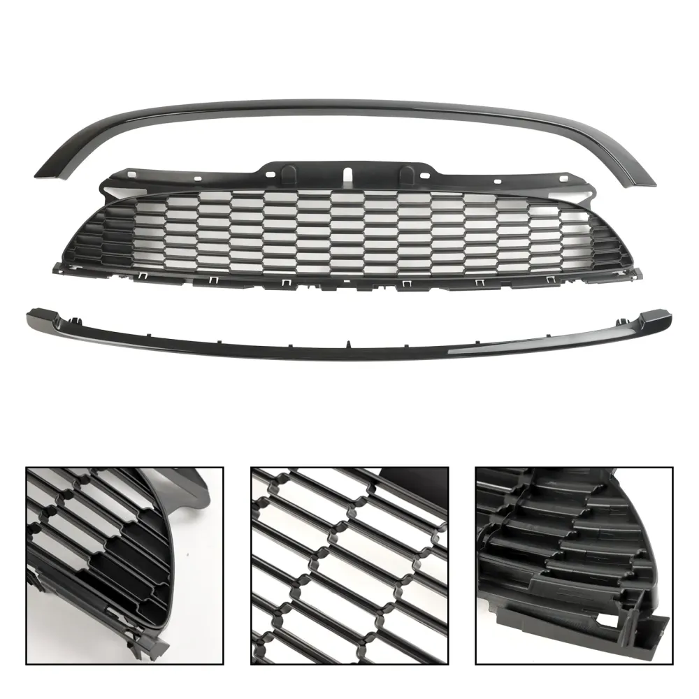 MINI R58 Cooper S & JCW 2-dørs coupé 2011-2015 3 stk. blank sort frontgrill