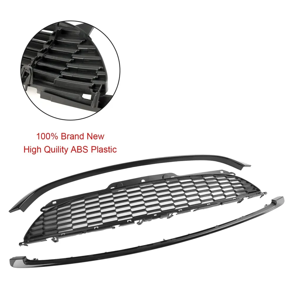 MINI R58 Cooper S & JCW 2-dørs coupé 2011-2015 3 stk. blank sort frontgrill