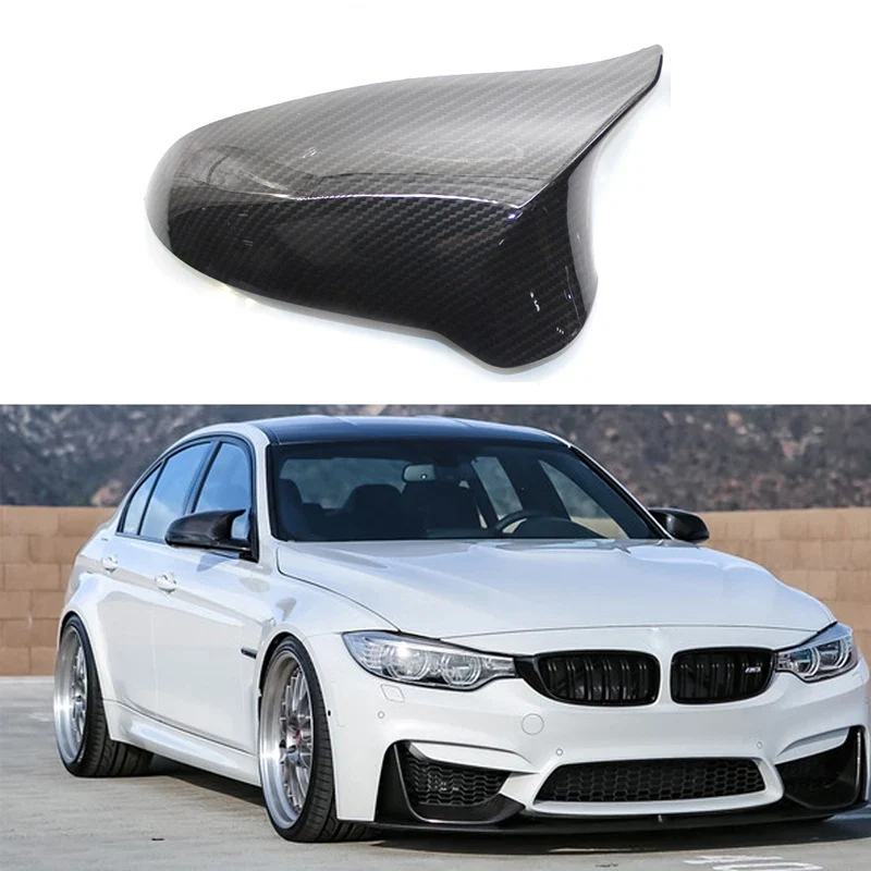 Mirror Cover BMW F80 M3 and F82 M2 Competition Carbon Grain Finish Durable Plastic Construction