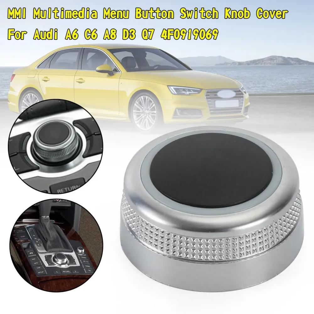 MMI Multimedia Menu Button Switch Knott Deksel Audi A6 C6 A8 D3 Q7 4F0919069 Generisk