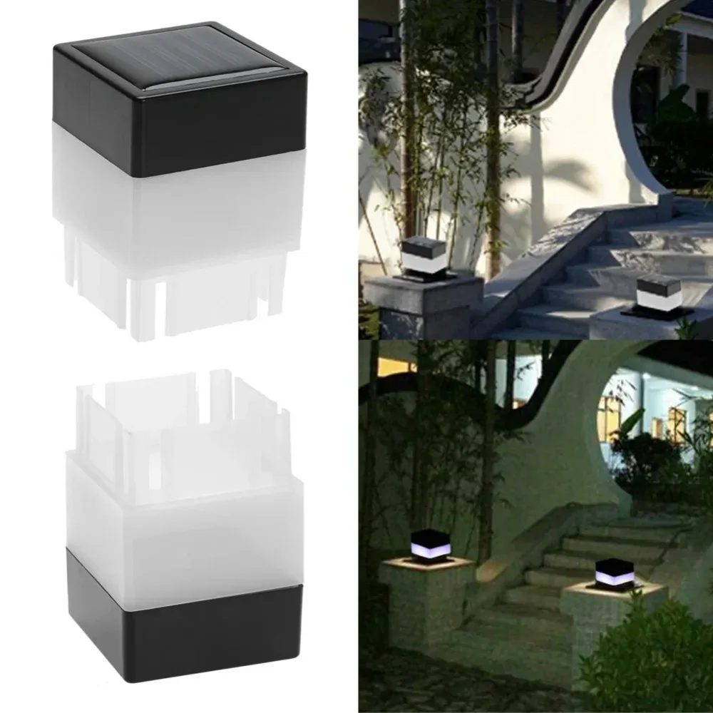 Modern Villa Courtyard Solar Pillar Lights Waterproof Lamp