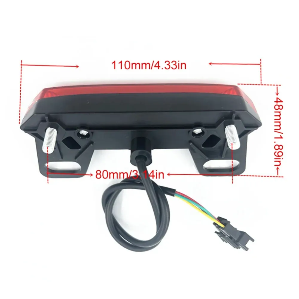 MOJOYCE E Bike Tail Light Waterproof LED Safety Warning