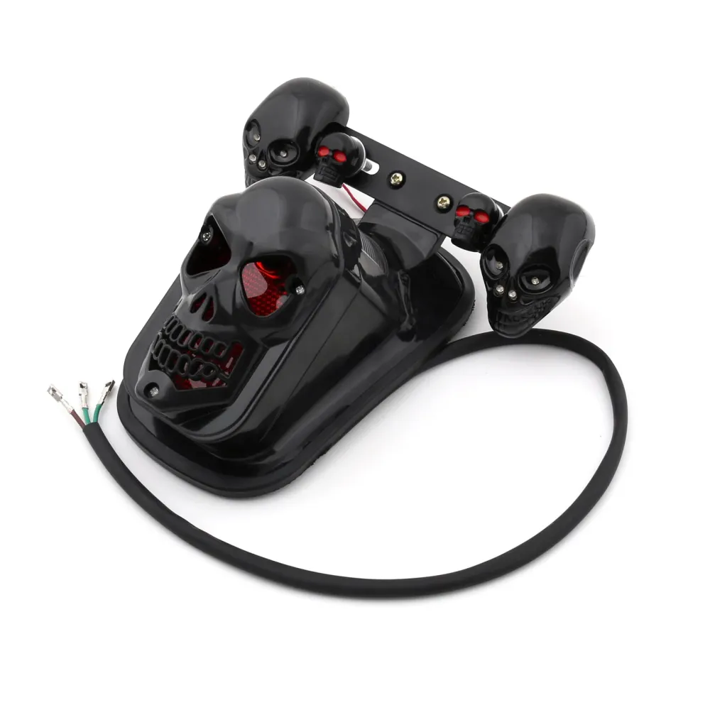 Motorsykkel Skull Signal Bakbremsestopplys Harley Generic