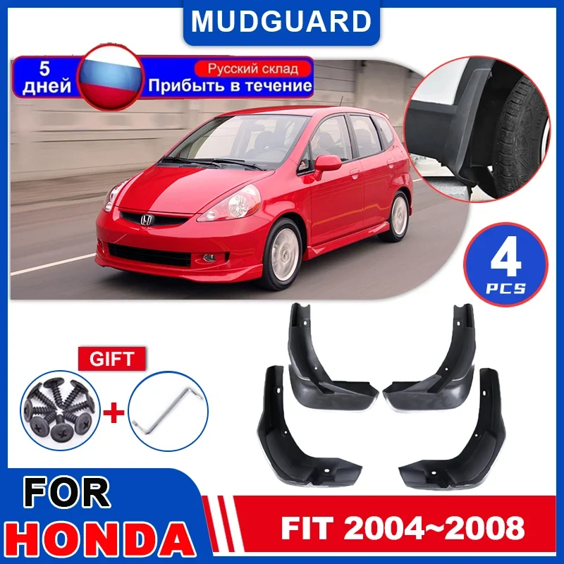 Mud Guards Honda Fit Jazz GD1 - Rear Fender Splash Protection, Durable ABS Plastic