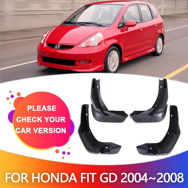 Mud Guards Honda Fit Jazz GD1 - Rear Fender Splash Protection, Durable ABS Plastic