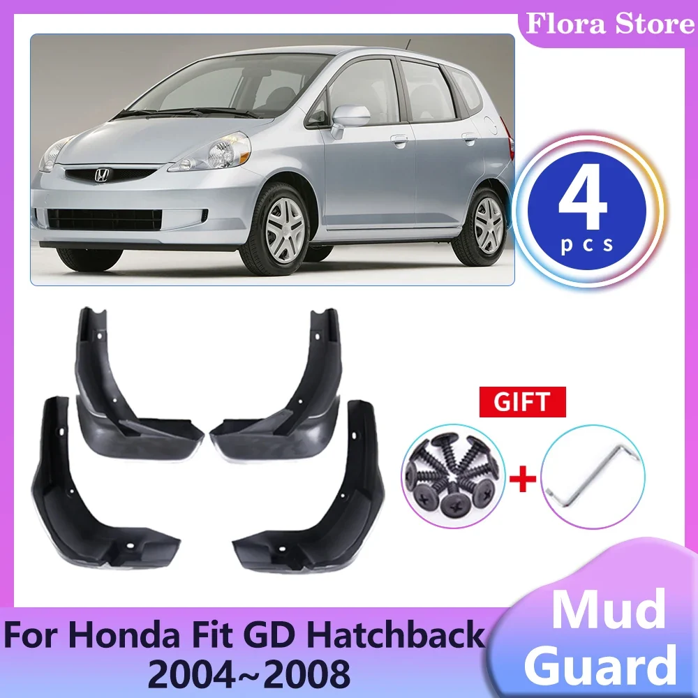 Mud Guards Honda Fit Jazz GD1 ABS Fenders Splash Guards Rear Wheel Protection