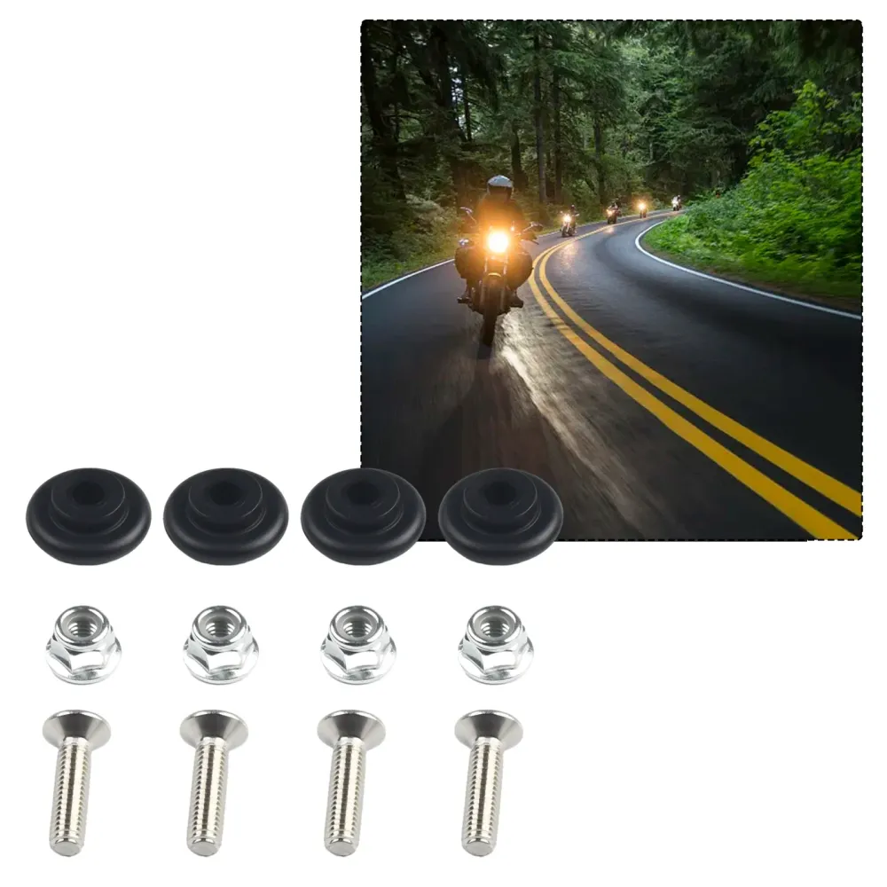 NightKist Motorcycle Bracket Bushing Pad, Universal Rear Luggage Plastic Spacer