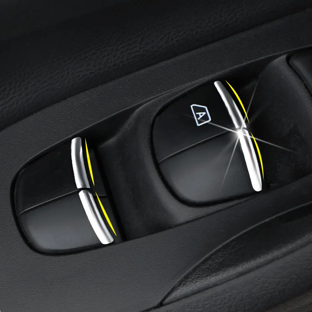 Nissan Rogue Window Lift Button Sequin Sticker Chrome