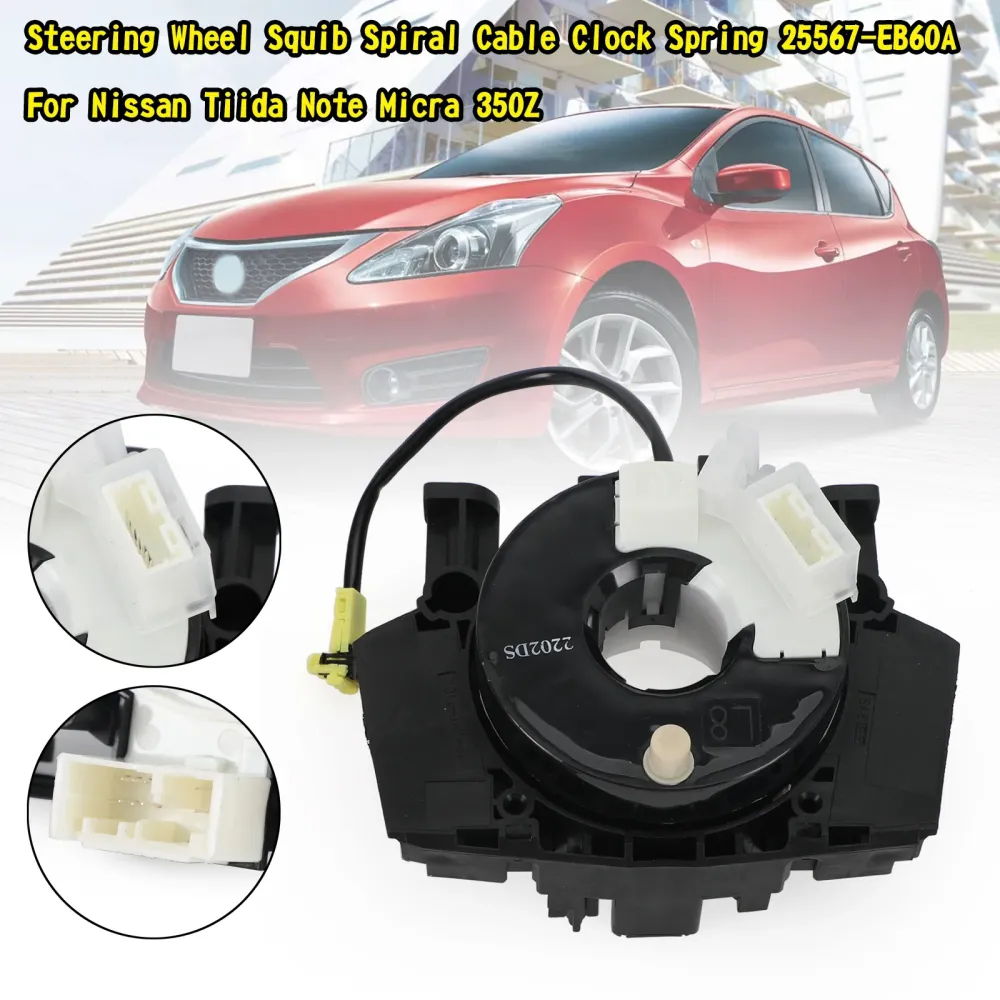 Nissan Tiida Note Micra 350Z Squib Spiral Cable Clock Spring 25567-EB60A